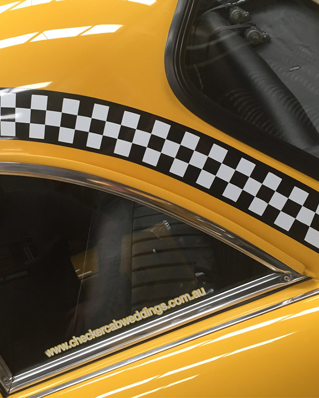 Checker Cab Vehicle Sticker