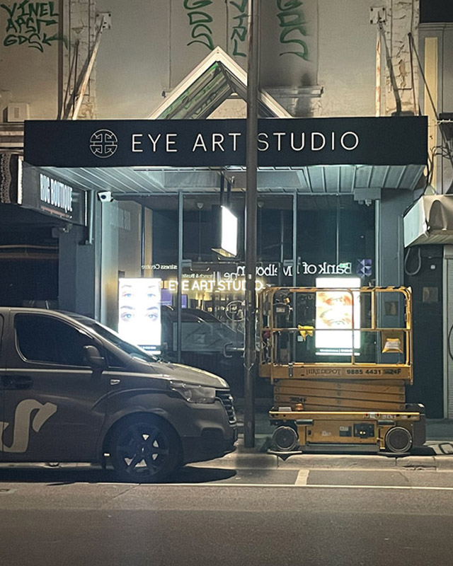 Eye Art Studio Illuminated Signage Installation